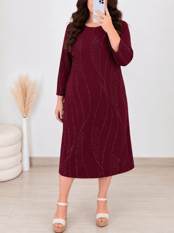 OBLEKA 3945 BORDO