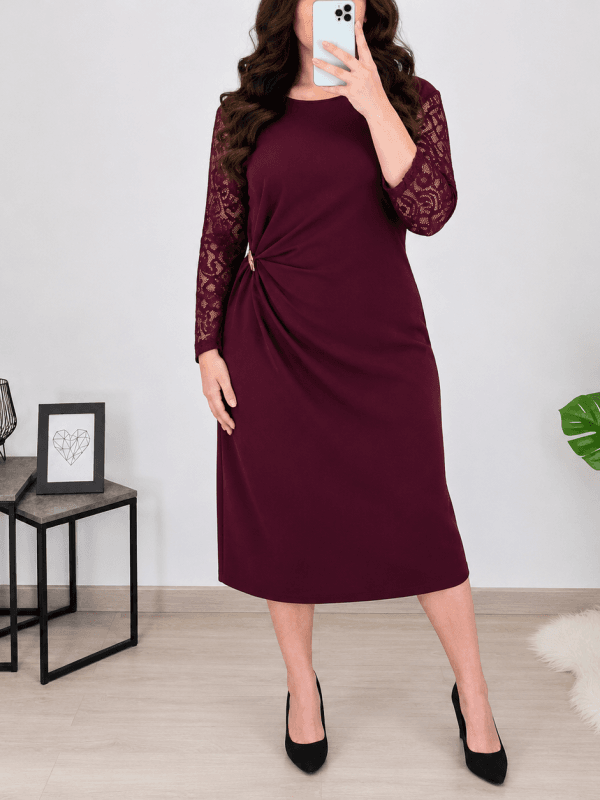 OBLEKA 39182 BORDO