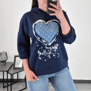 PULOVER 6116 TEMNO MODRA