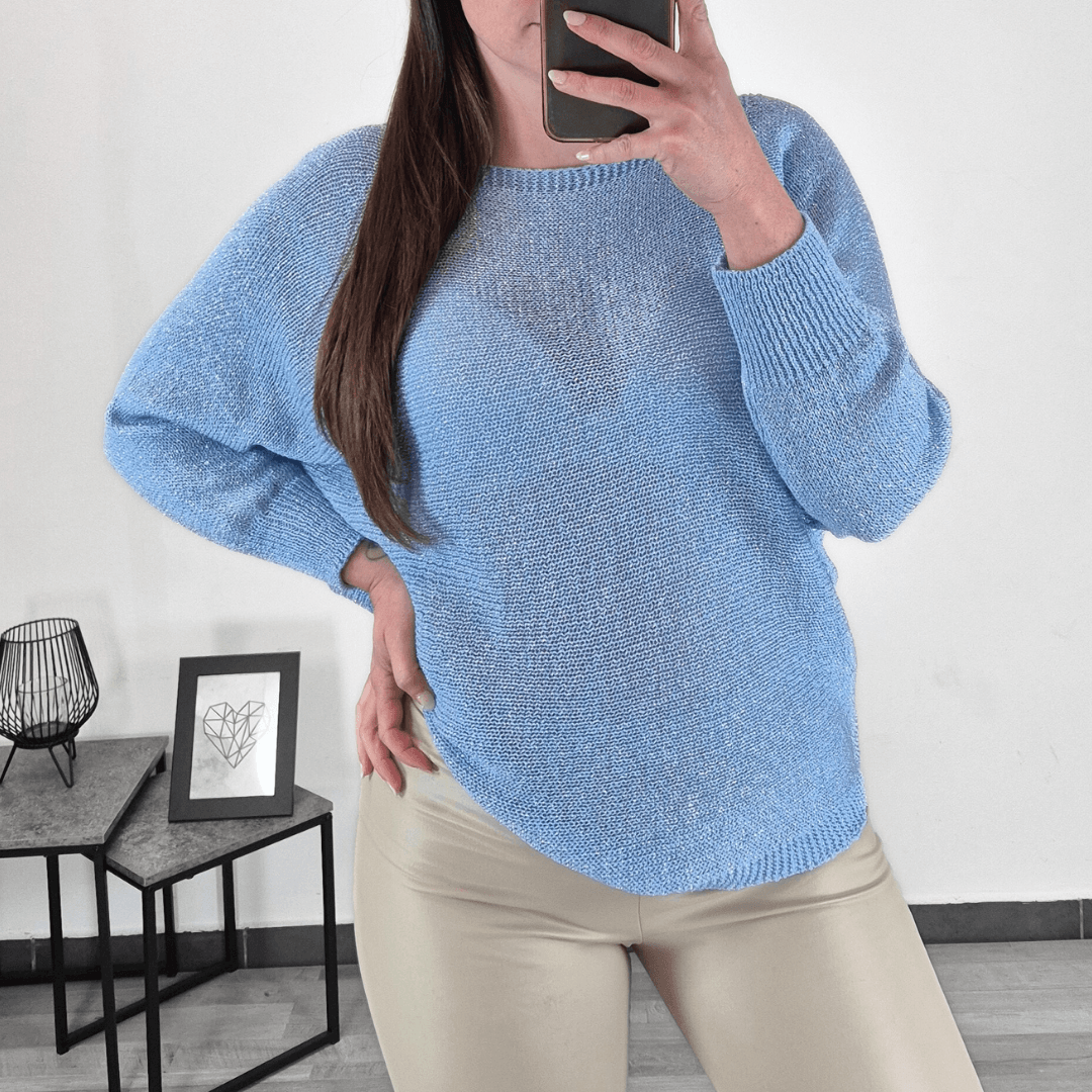 57 PULOVER 1236 SVETLO MODRA