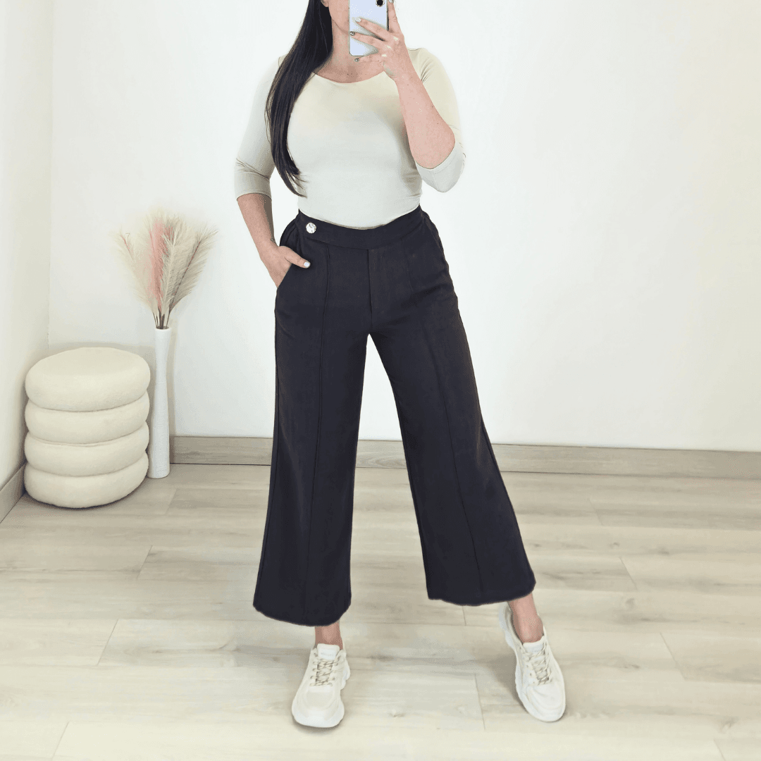 1 HLAČE JULIE 7/8 RJAVE