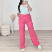 HLAČE 41574 CHARISSA ROZA