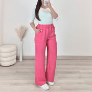 HLAČE 41574 CHARISSA ROZA