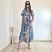 OBLEKA 123371 SVETLO MODRA