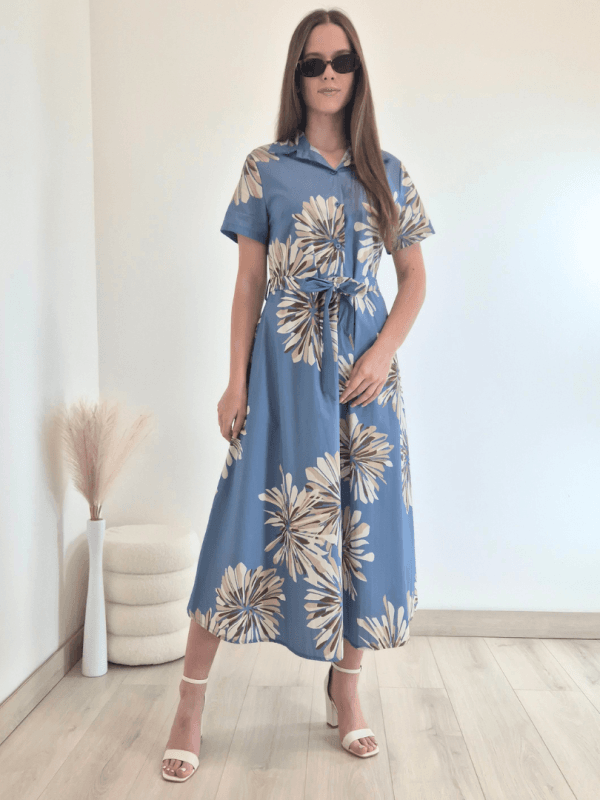 OBLEKA 123371 SVETLO MODRA