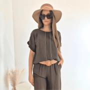 MAJICA VIOLETA 26215 RJAVA