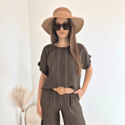 MAJICA VIOLETA 26215 RJAVA