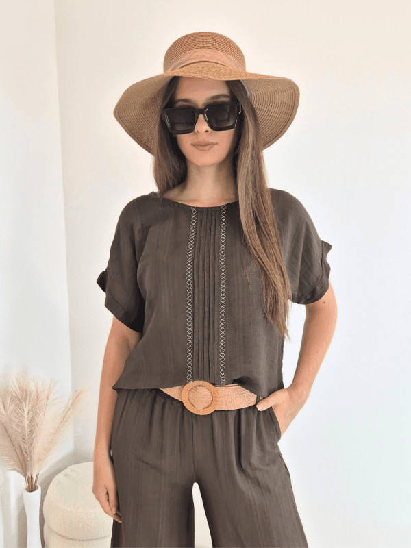 MAJICA VIOLETA 26215 RJAVA