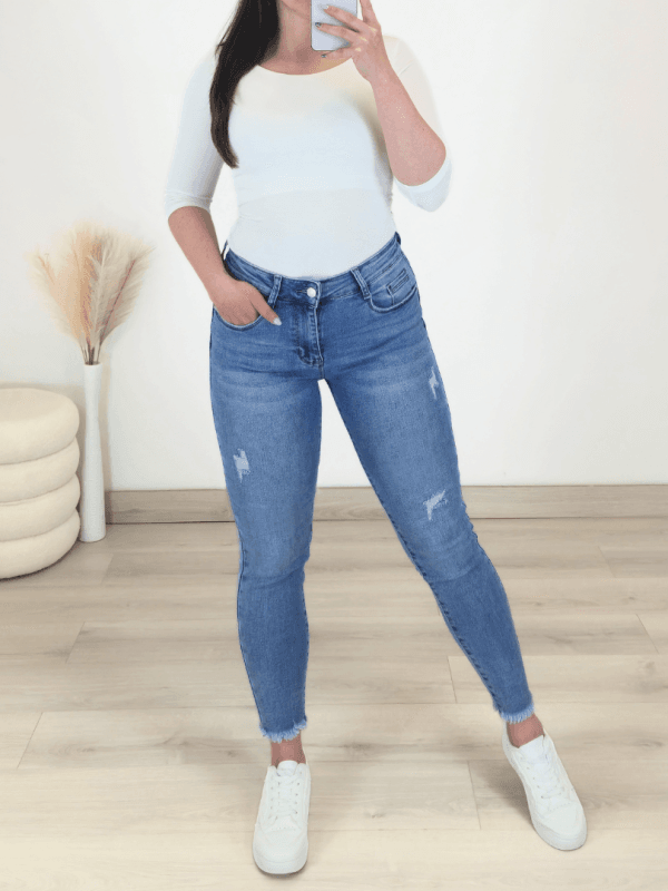 PUSH UP JEANS HLAČE 7/8 L6233