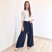 HLAČE 52153 TEMNO MODRE