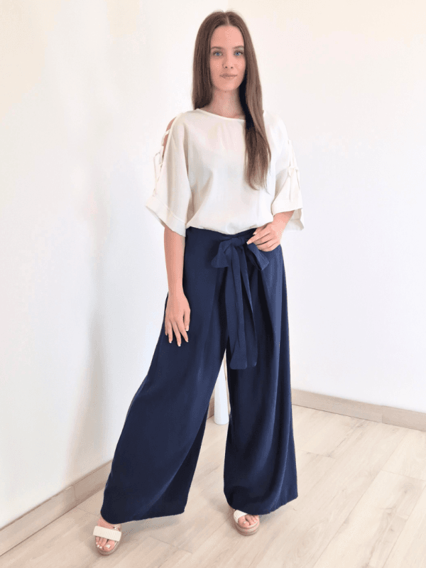 HLAČE 52153 TEMNO MODRE