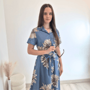 OBLEKA 123371 SVETLO MODRA