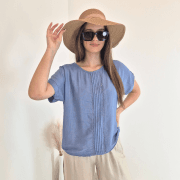 MAJICA VIOLETA 26215 MODRA