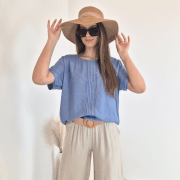 MAJICA VIOLETA 26215 MODRA