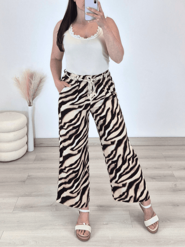 HLAČE JOANA 7/8 RJAVE