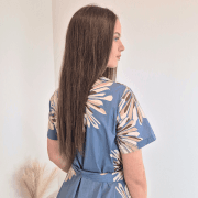 OBLEKA 123371 SVETLO MODRA