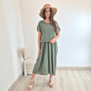 OBLEKA 25162 OLIV