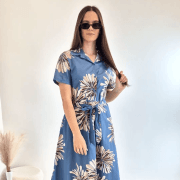 OBLEKA 123371 SVETLO MODRA