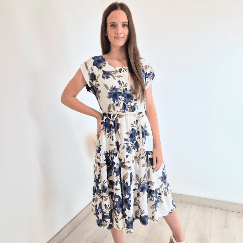 OBLEKA 7689 MODRA
