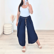 HLAČE 81378 7/8 TEMNO MODRE