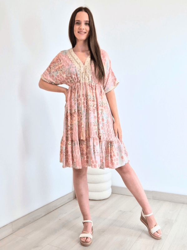 OBLEKA 4131 ROZA