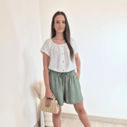 KRATKE HLAČE 7087 OLIVNO ZELENA