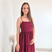 OBLEKA 51631 BORDO