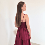 OBLEKA 51631 BORDO
