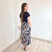 OBLEKA 12487 TEMNO MODRA