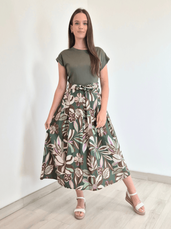 OBLEKA 12487 OLIVNA