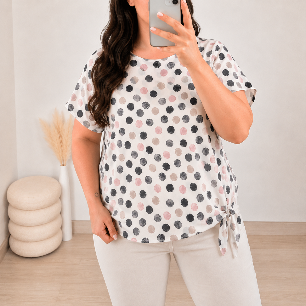 Bluza plus size BLUZA 220210 ČRNA