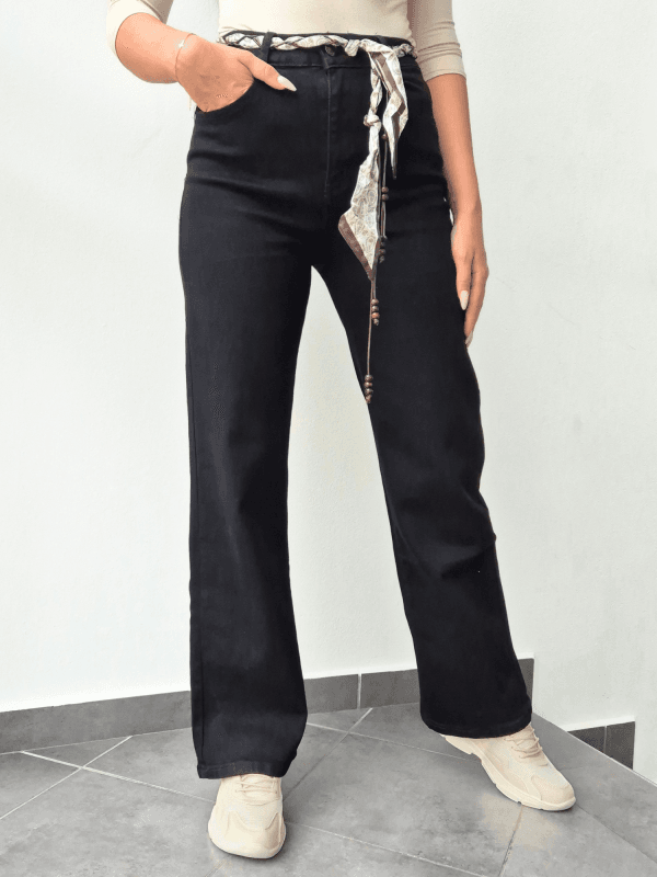 JEANS HLAČE MG7753B ČRNE