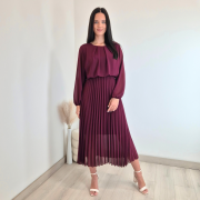 OBLEKA 24177 BORDO