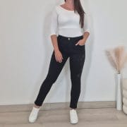 PUSH UP JEANS HLAČE MG6950B ČRNA