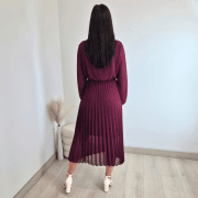 OBLEKA 24177 BORDO