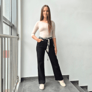 JEANS HLAČE MG7753B ČRNE
