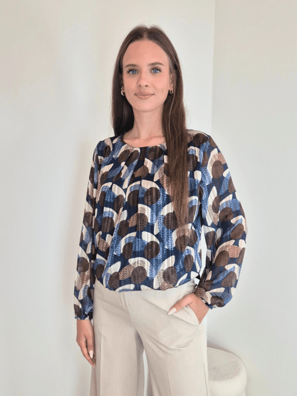 BLUZA 24201A TEMNO MODRA