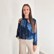 BLUZA 25001C TEMNO MODRA