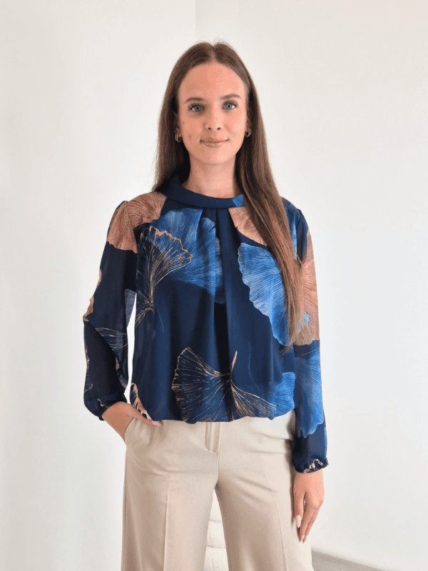 BLUZA 25001C TEMNO MODRA