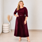 OBLEKA 114963 BORDO