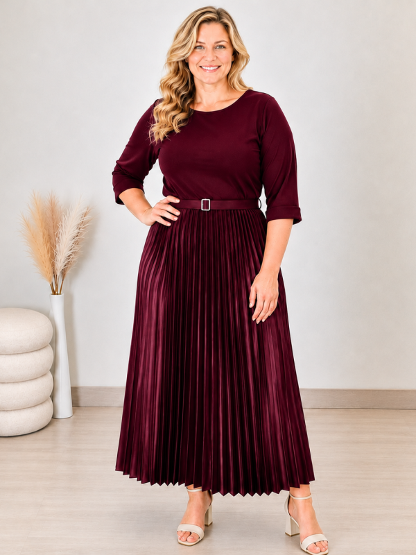 OBLEKA 114963 BORDO