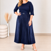 OBLEKA 114963 TEMNO MODRA