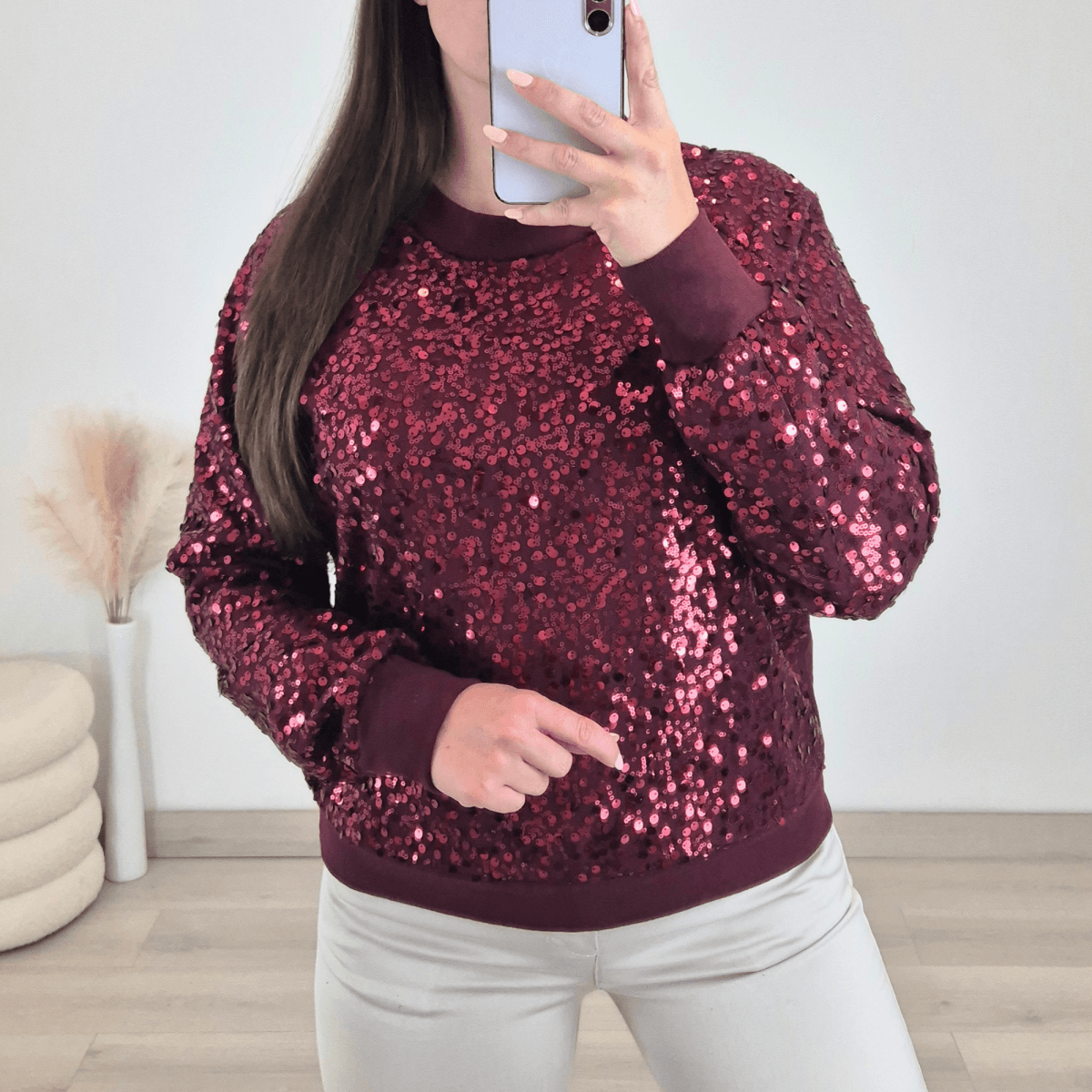 PULOVER 52228 BORDO