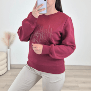 PULOVER 54225 BORDO
