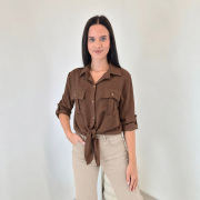 BLUZA 22047 RJAVA