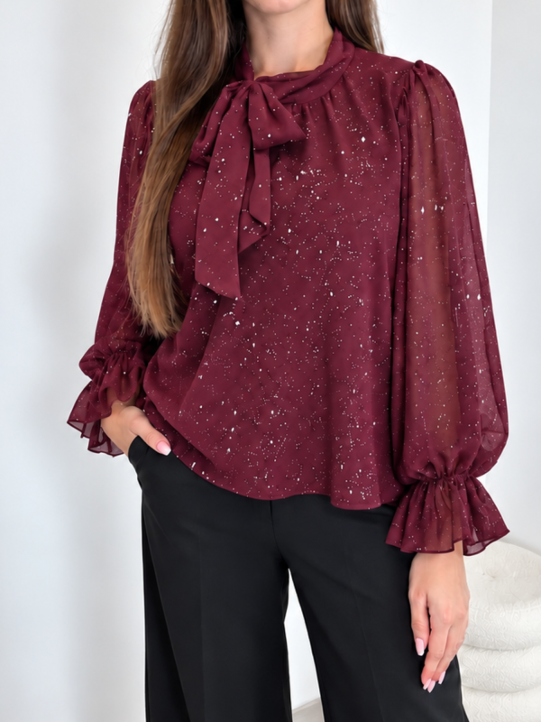 BLUZA 23387 BORDO