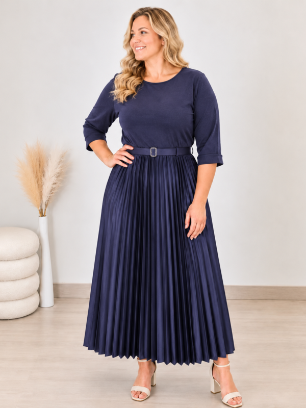 OBLEKA 114963B TEMNO MODRA