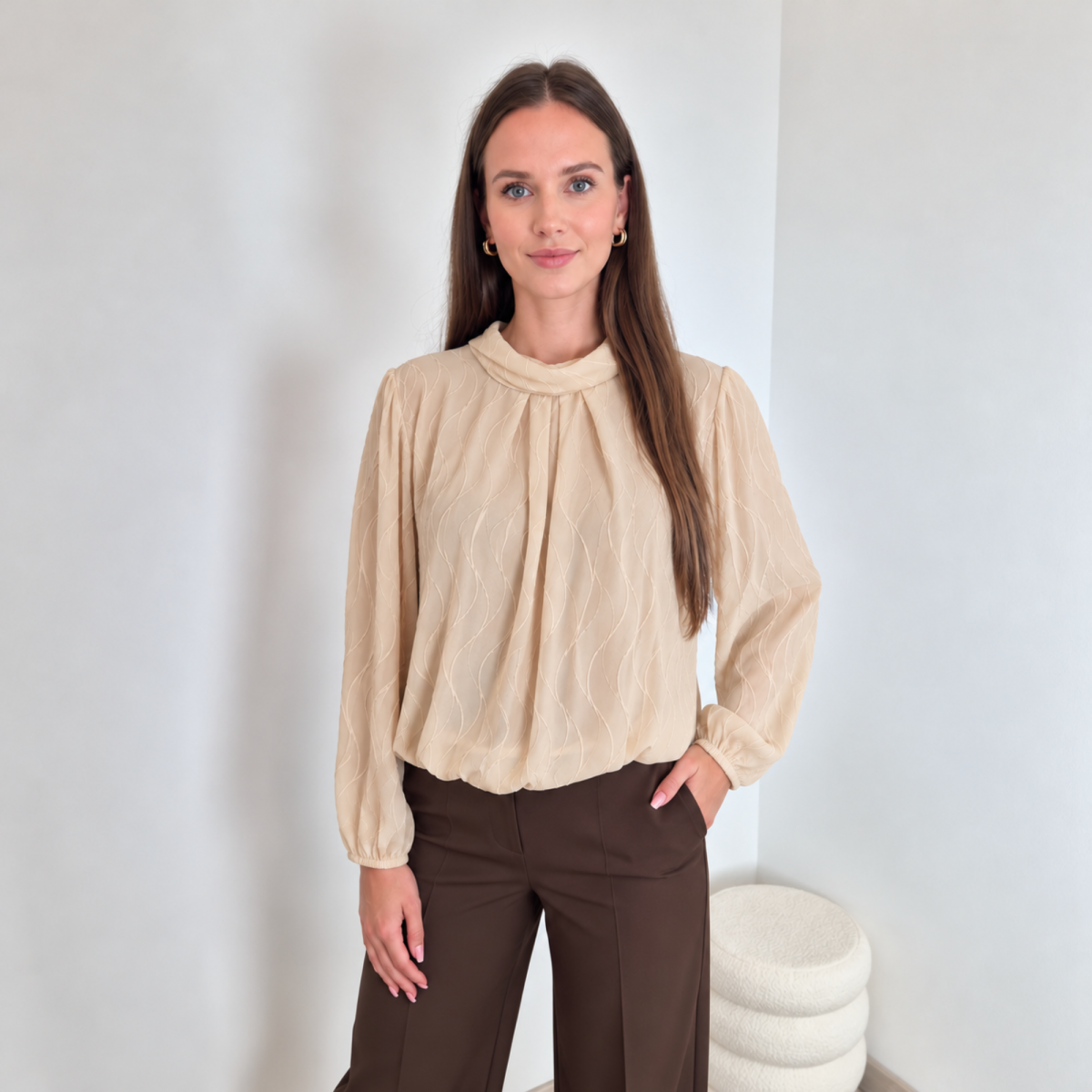 BLUZA 25001A BEŽ