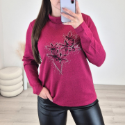 PULOVER 51225 BORDO