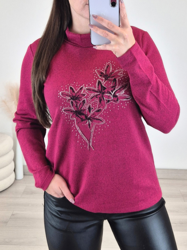 PULOVER 51225 BORDO